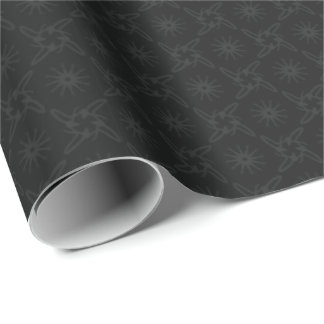 Papel De Presente Estilo de luxo Padrão Preto e Cinza