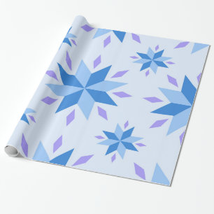 Papel De Presente Estilo de neve azul escamoteado neerlandês decorat