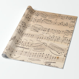 Papel De Presente Estilo de Partitura Antiga 1