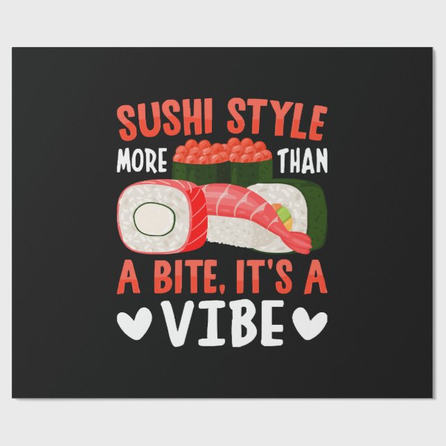 Papel De Presente Estilo de Sushi Mais do que uma Mordida (Aberto)