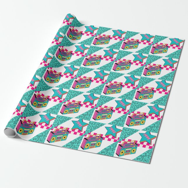 Papel De Presente Estilo de Vintage Estéreo 1994 (Desenrolado)