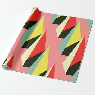 Papel De Presente estilo de vintage padrão geométrico 3D com r