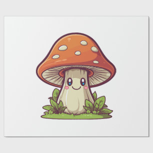 Papel De Presente Estilo kawaii fofo, Caça de cogumelos