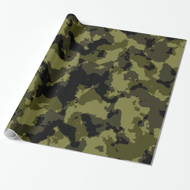 Papel De Presente Estilo militar de Camouflage (Desenrolado)