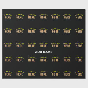 PAPEL DE PRESENTE ESTILO MODERNO PERSONALIZÁVEL PRETO VERIFICADO MAR