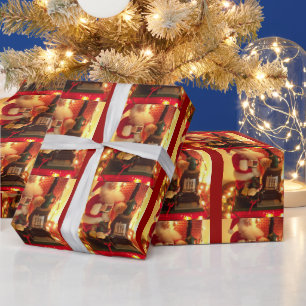 Papel De Presente Estilo Vintage Papai Noel Natal para Crianças