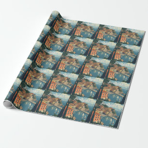 Papel De Presente Estilo Vintage Portofino Genova Itália