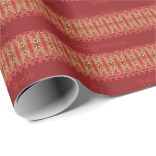 Papel De Presente Estilo Vintage Vermelho Intenso