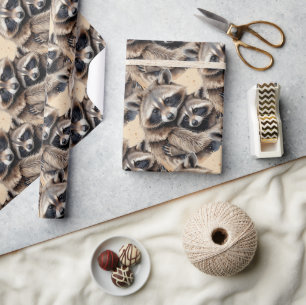 Papel De Presente Estilos de Aquarela Raciocres Arte Animal