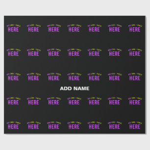 PAPEL DE PRESENTE ESTILOSO MODERNO PERSONALIZÁVEL PRETO VERIFICADO C