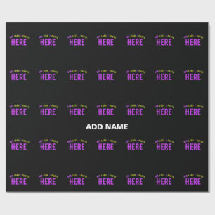 PAPEL DE PRESENTE ESTILOSO MODERNO PERSONALIZÁVEL PRETO VERIFICADO C