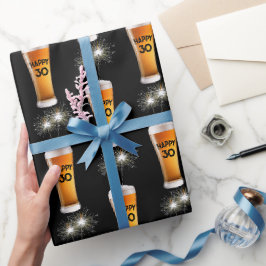Papel De Presente Estimuladores Em Vidro De aniversário de 30 anos