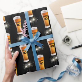 Papel De Presente Estimuladores Em Vidro De aniversário de 40 anos