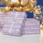 Papel De Presente Estipografia de escova de Bridesmaid minimalista<br><div class="desc">Papel de moldagem personalizada de presente da Bridesmaid minimalista!</div>
