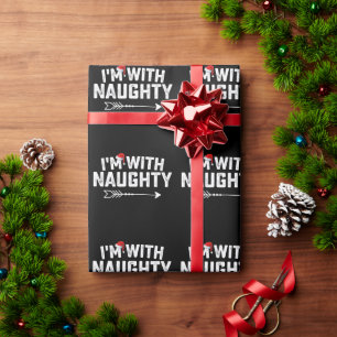 Papel De Presente Estou com Casais de Natal malvados