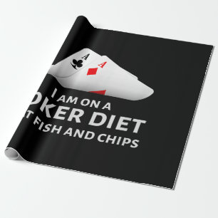 Papel De Presente Estou Numa Dieta De Pôquer Comendo Peixes E Chips