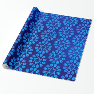 Papel De Presente Estrela Azul De David Hanukkah