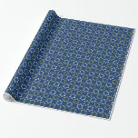 Papel De Presente Estrela de David | padrão amarelo branco<br><div class="desc">Jewish Holidays Star do David Gift Wrapping Paper. Cartões correspondentes,  selos postais e outros produtos disponíveis</div>