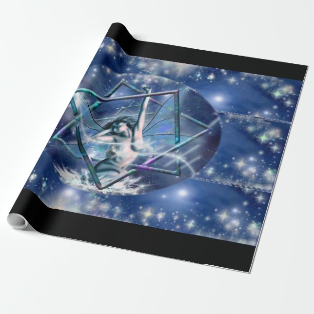 Papel De Presente Estrela de Fada (Desenrolado)