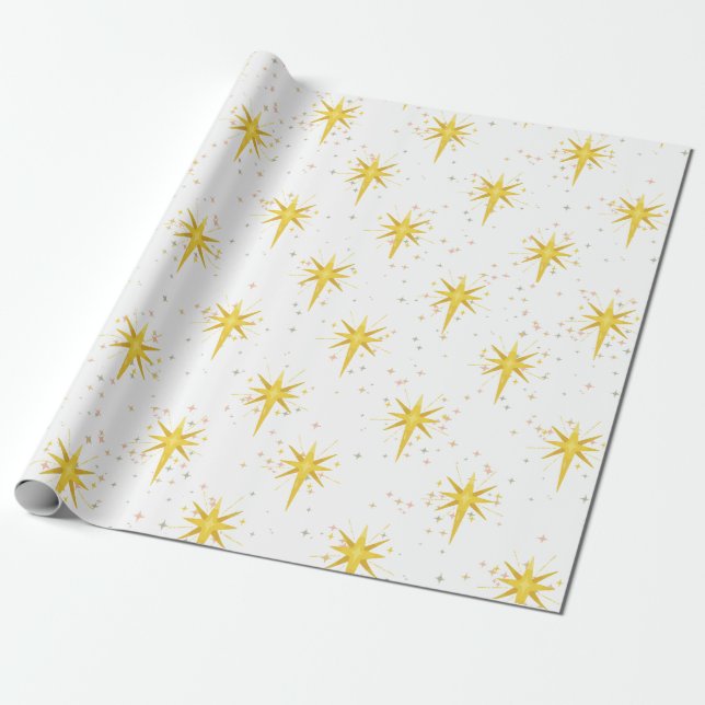 Papel De Presente Estrela de Natal (Desenrolado)