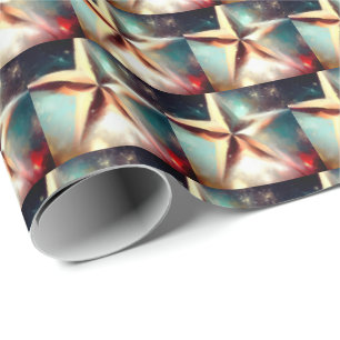 Papel De Presente Estrela de Natal 2