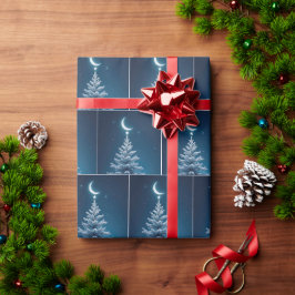 Papel De Presente Estrela de Natal Perigosa de Lua Crescente