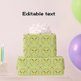 Papel De Presente Estrela de texto personalizado de aniversário do S