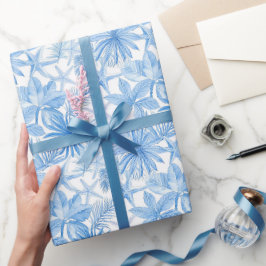 Papel De Presente Estrela-do-mar Azul Tropical