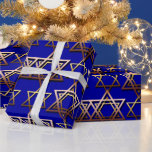 Papel De Presente Estrela do papel de moldagem de David Hanukkah<br><div class="desc">Você pode mudar facilmente a cor de fundo clicando no botão personalizar.</div>