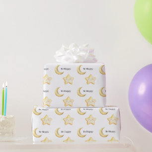 Papel De Presente Estrela Feliz de Aniversário