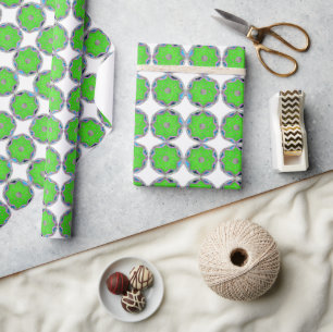 Papel De Presente Estrela floral Eid de 8 pontas