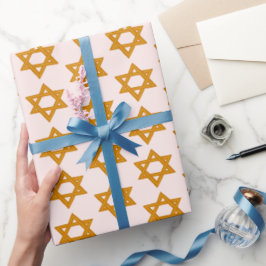Papel De Presente ESTRELA HANUKKAH DO Bar de Férias Judaicas de DAVI