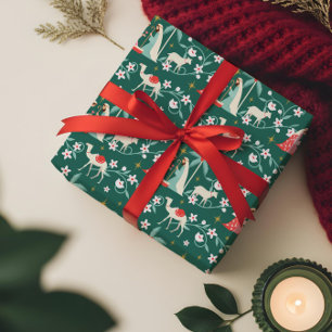 Papel De Presente Estrela Natal Da Natividade Religiosa De Belém