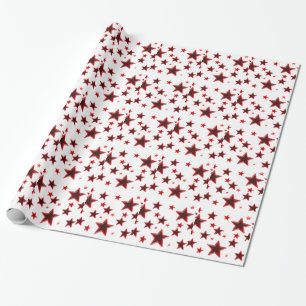 Papel De Presente Estrela Vermelha