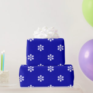 Papel De Presente Estrelas Azuis Simples Mínimo