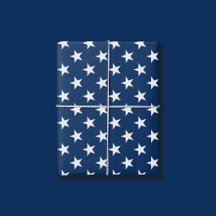 Estrelas Brancas Patrióticas Azul Marinho American