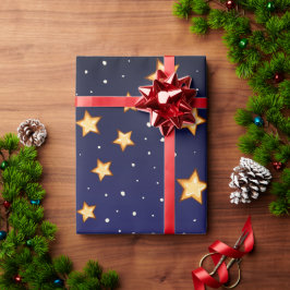 Papel De Presente estrelas brilhantes - céu escuro