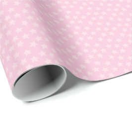 Papel De Presente Estrelas Cor-de-Rosa Lançadas