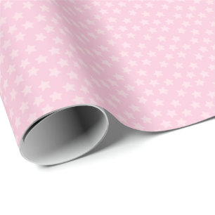 Papel De Presente Estrelas Cor-de-Rosa Lançadas