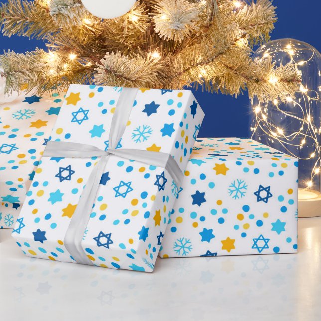 Papel De Presente Estrelas de Davi (Feriados)