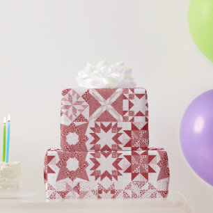 Papel De Presente Estrelas de retalhos tradicionais mais baratas, co