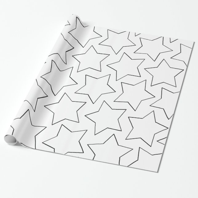 Papel De Presente Estrelas do feliz aniversario (Desenrolado)