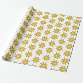 Papel De Presente Estrelas Douradas