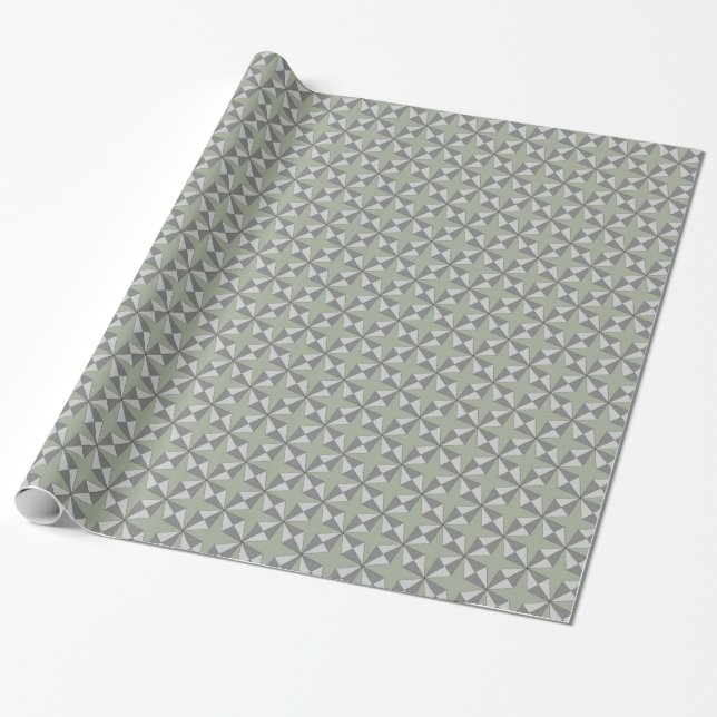 Papel De Presente Estrelas e Diamantes qualquer Padrão Geométrico (Desenrolado)