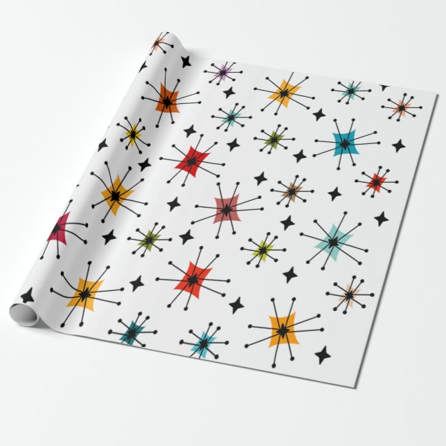 Papel De Presente Estrelas e Estrelas (Desenrolado)