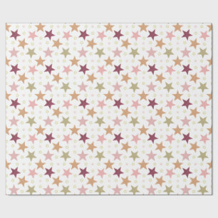 Papel De Presente Estrelas em Branco