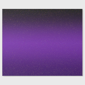 Papel De Presente Estrelas Espaciais Centro Roxo Celestial