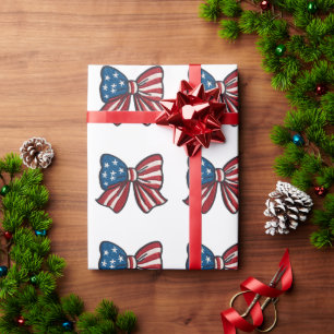 Papel De Presente 🎁 Estrelas, Listras e Surpresas! 🇺🇸✨