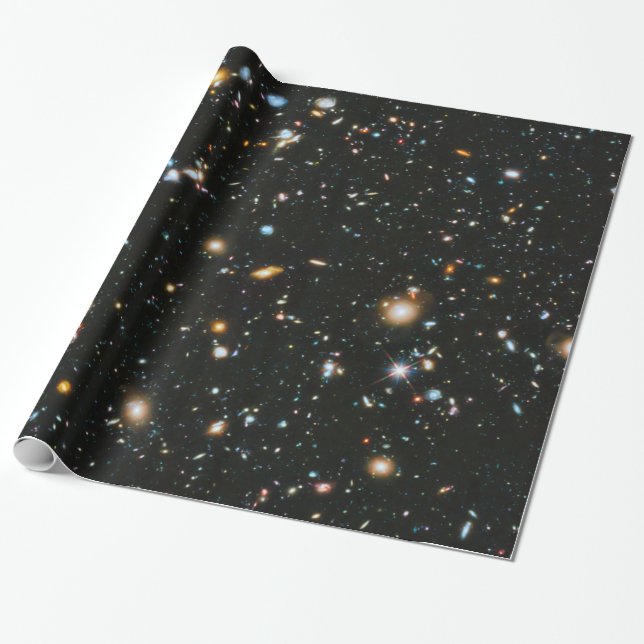 Papel De Presente Estrelas no Espaço - Campo Ultra Profundo do Hubbl (Desenrolado)