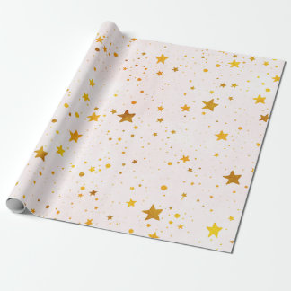 Papel De Presente Estrelas Ouros